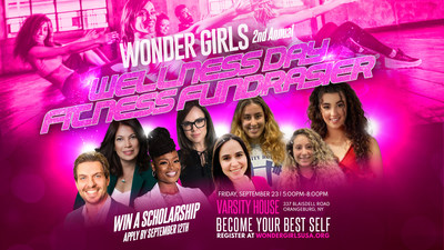 Wonder Girls organiza su segundo Wellness Day | Fitness Fundraiser anual este viernes 23 de septiembre de 2022 de 5 p. m. a 8 p. m. en Varsity House, Orangeburg, Nueva York.  Durante el evento, Wonder Girls anunciará a la ganadora de la beca de $1,500.  Los fondos recaudados se destinarán a apoyar becas y programas educativos.