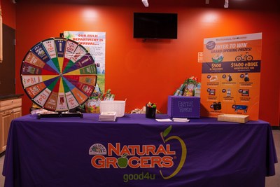 In addition to gift cards for the first 150 people in line, customers can spin the Natural Grocers prize wheel for a chance to win fun prizes.