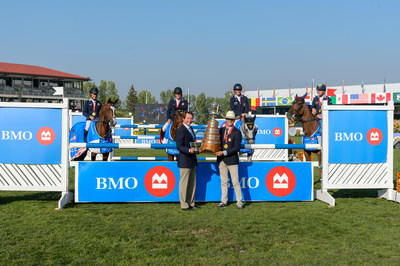 Victory Claimed by Team Sweden in the 2022 BMO Nations' Cup at the Spruce Meadows ‘Masters’. Photo: Mike Sturk (CNW Group/BMO Financial Group)
