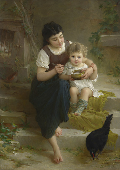 Emile Munier La grande soeur (1880), photo courtesy of: Rehs Galleries, Inc., New York