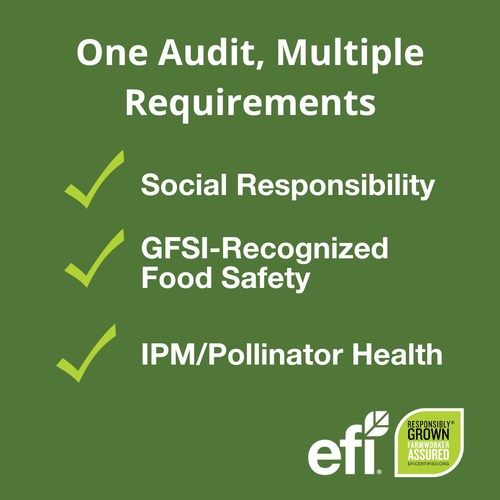 EFI allows fresh produce growers to satisfy multiple requirements in a single audit