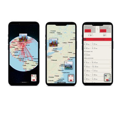 Air Canada Route Map Mobile View