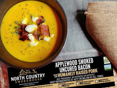 Same signature recipe with a new name. Introducing Applewood Smoked Uncured Bacon by North Country Smokehouse.