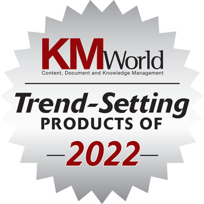 KMWorld, the premier knowledge management publication, has acknowledged the Kyndi Natural Language Search Solution as a Top Trend-Setting Product of 2022. 
“The impetus of our Trend-Setting Products for 2022 is to recognize the most innovative offerings that better equip organizations to win in today’s competitive and fast-changing work environment. Kyndi is one such solution and we applaud them for helping customers achieve highly relevant and context-driven information at unprecedented speed.”