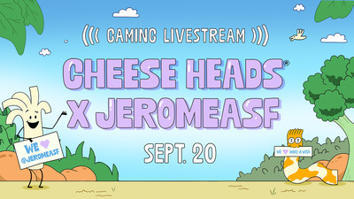 Join Frigo® Cheese Heads® for an online gaming livestream with YouTube gaming influencer Jerome Aceti at 7 p.m. EDT Tuesday, Sept. 20, to celebrate National String Cheese Day and support Make-A-Wish® during Childhood Cancer Awareness Month.