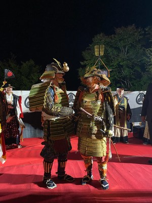 City of Lancaster, CA, mayor R. Rex Parris participates in a traditional Samurai ceremony in Namie, Japan.