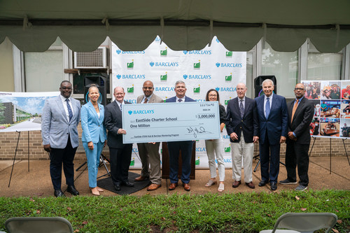 Barclays leadership, EastSide Charter School leadership and mentees, and local dignitaries gathered Monday, Sept. 12, at EastSide Charter School in Wilmington, Delaware, to celebrate the 20-year anniversary of the school’s mentoring program, launched by Barclays, along with Barclays’ $1 million investment for the school’s new STEM Hub.