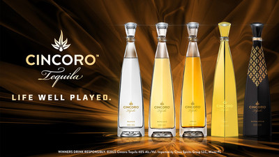 The Cincoro family portfolio offers five luxurious tequila expressions with SRP per 750mL bottle starting at $89.99 for Blanco, $109.99 for Reposado, $149.99 for Añejo, $349.99 for Gold, and $1,699.99 for Extra Añejo.