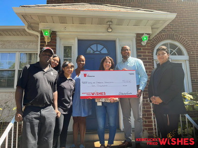 KFC restaurant employees in Wantagh, NY surprise the Family & Children’s Association with a $10,000 Kentucky Fried Wishes grant. Funds for the grant will go towards an outdoor healing garden, which will be designed to improve the mental and physical well-being of the residents.