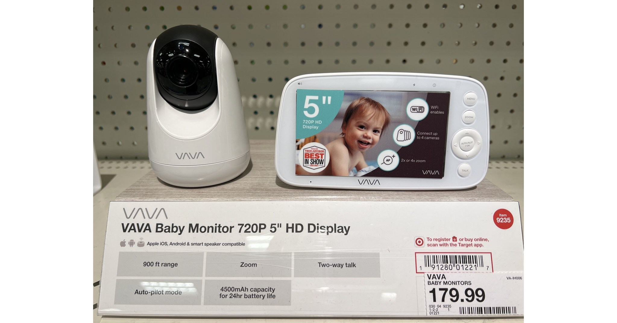 Vava Pink 720p Video Baby Monitor
