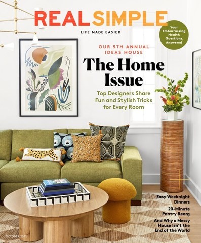 The 2022 REAL SIMPLE HOME is featured in the October issue, on sale September 16