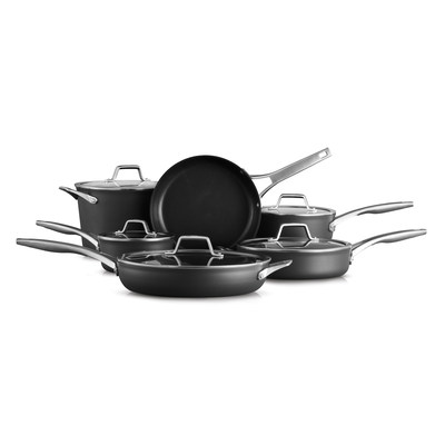 Calphalon Premier Hard-Anodized Nonstick Cookware with MineralShield Technology, 11-PC Set