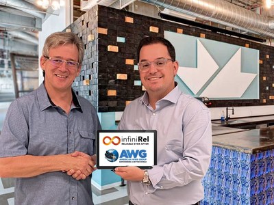 infiniRel and American Wire Group (AWG) are working together to increase the reliability of the grid and prevent blackouts. AWG made a significant investment into infiniRel, a startup in Chicago's mHUB Climate and EnergyTech Accelerator. Above, Joshua Dorfman, President of AWG, and Bert Wank, Founder and CEO of infiniRel, shake hands. Both companies will be participating in RE+, North America's largest event for the clean energy industry at the Anaheim Convention Center in CA next week.