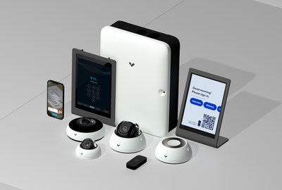 Verkada's six product lines include video security cameras, door-based access control, environmental sensors, alarms, guest, and mailroom management.