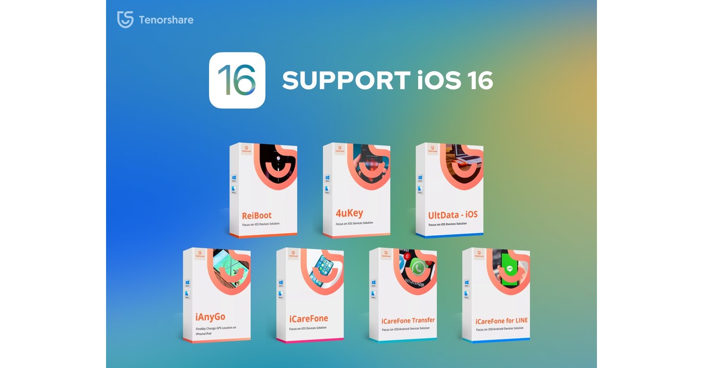 Software Tenorshare agora &eacute; compat&iacute;vel com iOS 16 da Apple