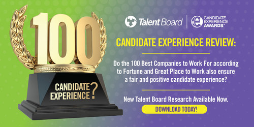 Candidate Experience Review Report Released: The 100 Best Companies To Work For