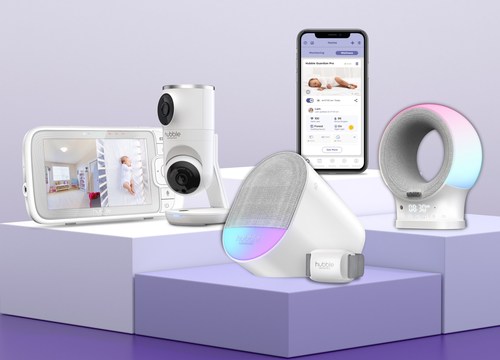Hubble Connected Eco System Including Nursery Pal Dual Vision Baby Monitor, Guardian+ Wearable Baby Movement Monitor and Guardian Audio Montior and Smart Soother
