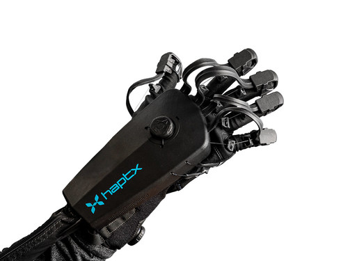 Close up of HaptX Gloves DK2