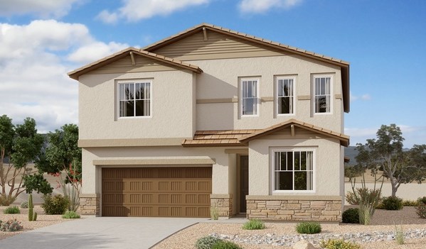 Two-story home with two-car garage