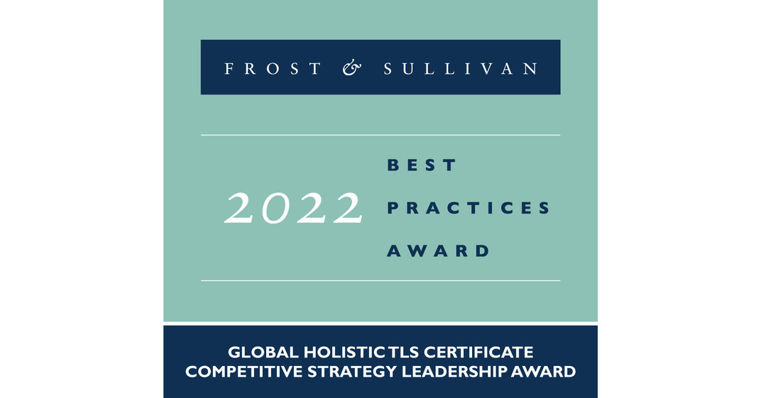 Frost & Sullivan Recognizes GlobalSign with the 2022 Global Competitive Strategy Leadership Award in the Holistic TLS Certificate Market