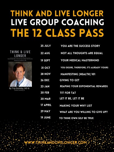 Think and Live Longer Coaching Schedule