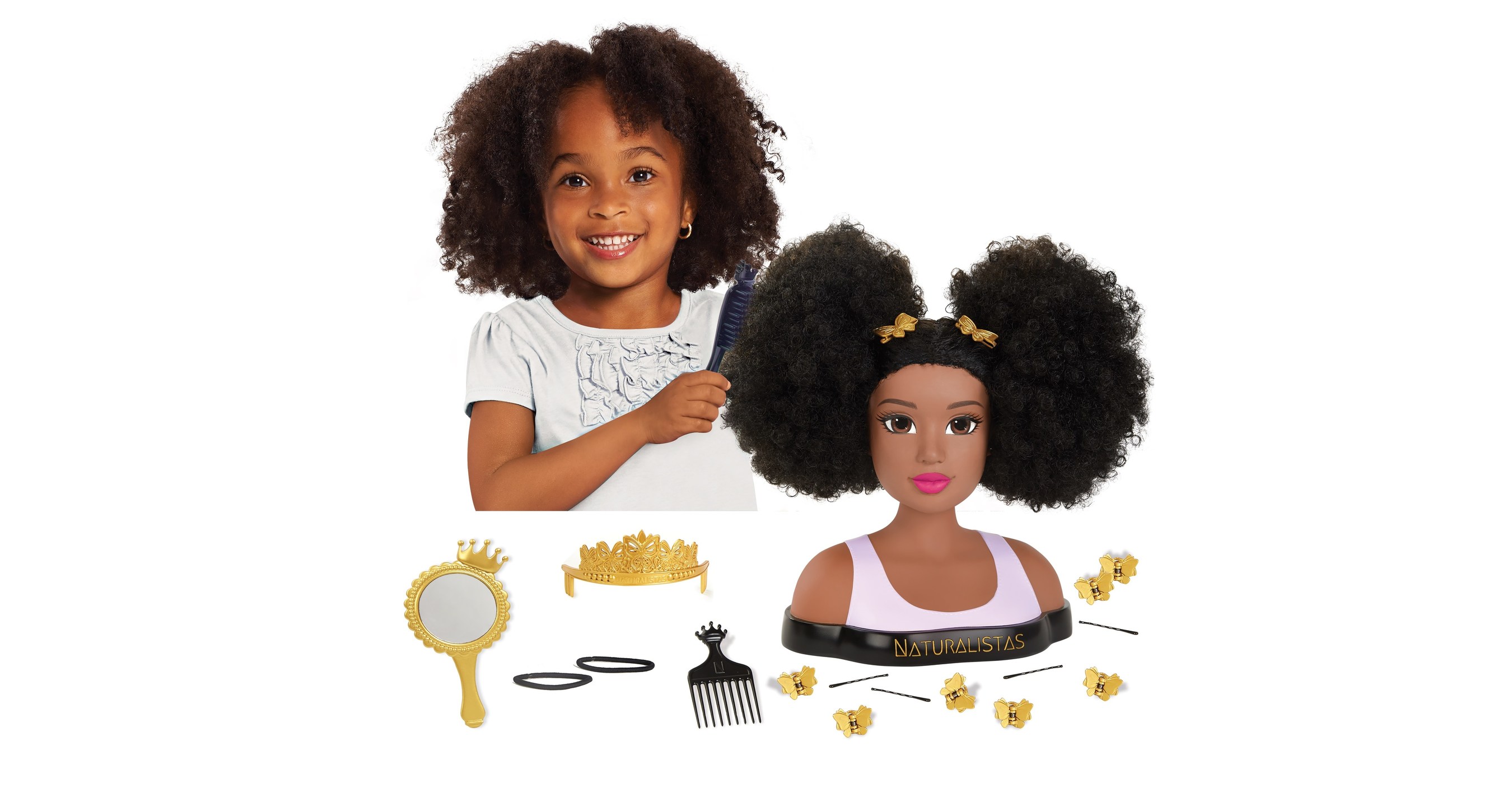 In Recognition of National Afro Day, Prominent Black-Owned Toy Company,  Purpose Toys, Unveils  Exclusive Crown and Coils Styling-Head Set,  An Extension of the World's First and Only Line of Natural Hair