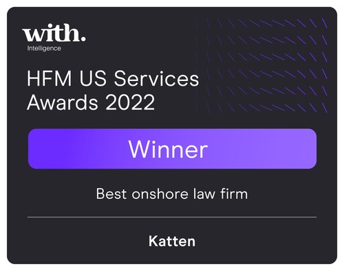 Katten was named Best Onshore Law Firm. Katten was named Best Onshore Law Firm.
