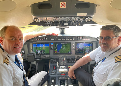 Canada’s First Rockwell Collins Pro Line Fusion avionics suite installed in a Bombardier Challenger 604. Image attribution: Stephen McMillen