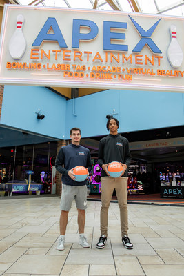 Apex Entertainment® and 110 Grill®, both located at Destiny USA in Syracuse, New York, have established relationships with Syracuse University Men’s Basketball Team Players Joseph Girard III and Benny Williams.
