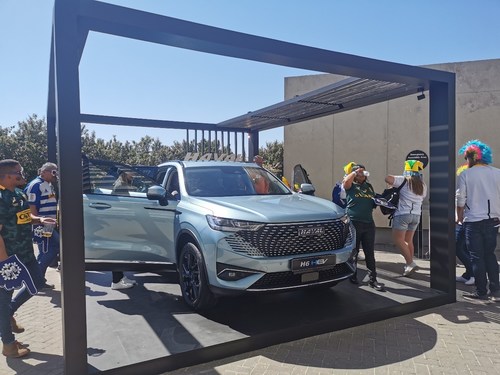 Habilitado pela L.E.M.O.N. DHT da GWM, o modelo HAVAL H6 HEV movido a novas energias estreia na Copa do Mundo de Rugby Sevens de 2022 (PRNewsfoto/GWM)