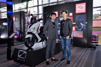 Co-founders of SLEEK EV, Ben (left) and ZQ (right) with SLEEK’s Type V