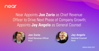 Near Appoints Jon Zorio as Chief Revenue Officer to Drive Next
Phase of Company Growth; Appoints Jay Angelo as General Counsel.