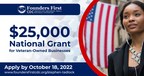 National Non-Profit, Founders First CDC, Opens Applications for the 2022 Stephen L. Tadlock "Vetprenuers" Grant to Veteran Small Business Owners