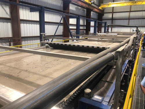 US Vanadium New Belt Filter Unit in operation. The allows for the efficient processing of feedstock solids of soluble vanadium, which helps to increase vanadium recovery and boosts production of high-value vanadium products.