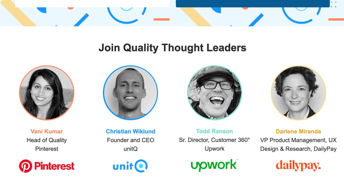 unitQ Announces Inaugural Quality Community Event With Speakers From DailyPay, Pinterest and Upwork - Vimarsana News