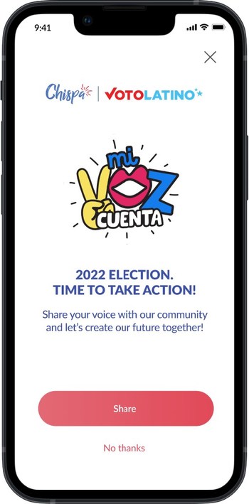 Chispa and Voto Latino partner to excite Latinos to vote in November