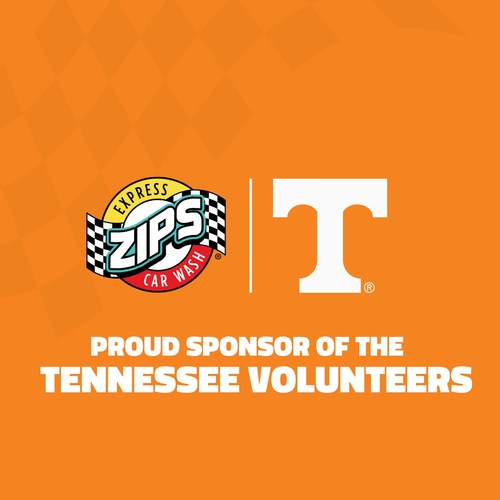 ZIPS Car Wash (zipscarwash.com) has announced its multi-year investment in the University of Tennessee’s athletic programs through an extensive sponsorship agreement with LEARFIELD and is now a Proud Sponsor of the Tennessee Volunteers®.