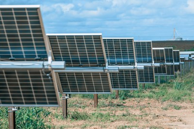 Panels at Sun Valley Solar, an ENGIE project providing clean power to P&G.