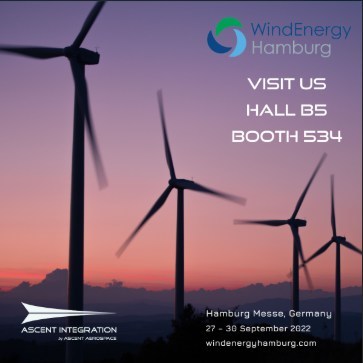 Visit Ascent Integration in Hall B5, Booth 534 at the WindEnergy Event 