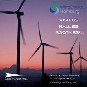 Ascent Integration exposera au salon WindEnergy 2022