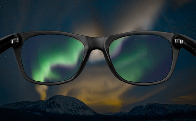 Yukon's spectacular northern lights through the eyes of a person living with colour vision deficiency using EnChroma glasses
Photo Credit: Dan Carr
Colour Blind Conversion by: EnChroma (CNW Group/Tourism Yukon)