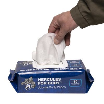 Made specifically for contractors, Hercules for Body wipes are great for cleaning up between jobs or after work, outdoor activities and more.