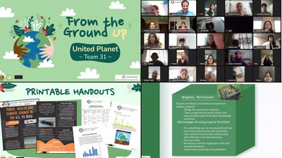 Screenshots from Team 31's presentation during United Planet's Virtual Climate Change and Health Impact Exchange Program