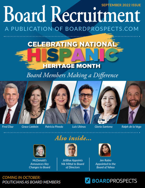 BoardProspects Celebrates National Hispanic Heritage Month by Recognizing Hispanic/Latino Board Members