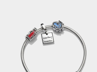 Keith Haring x Pandora collection available worldwide online and in Pandora stores, for a limited time only from September 29 – November 29, 2022 