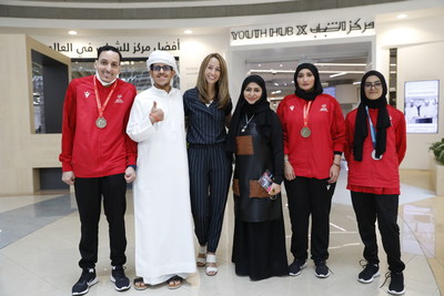 First Lady Abby Cox of Utah visit with UAE Special Olympics Athletes