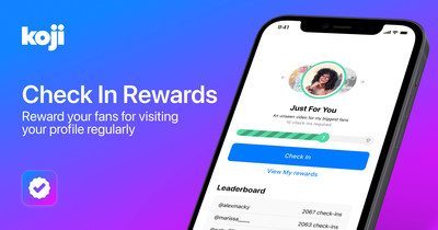 Check-In Rewards on the Koji App Store