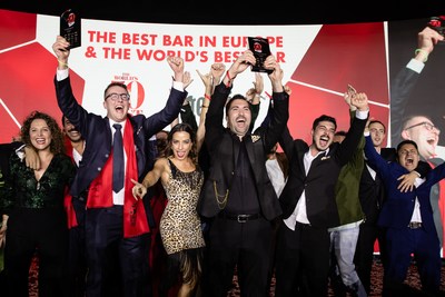 Barcelona's Paradiso is crowned No.1 in The World’s 50 Best Bars 2022, sponsored by Perrier, the first time the award has been won by a bar outside of London or New York (PRNewsfoto/50 Best)