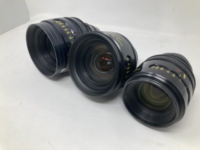 Lenses up for bid in the October 4 online auction including these Cooke lenses.
