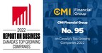 CMI Financial Group places 95th on The Globe and Mail's fourth annual ranking of Canada's Top Growing Companies